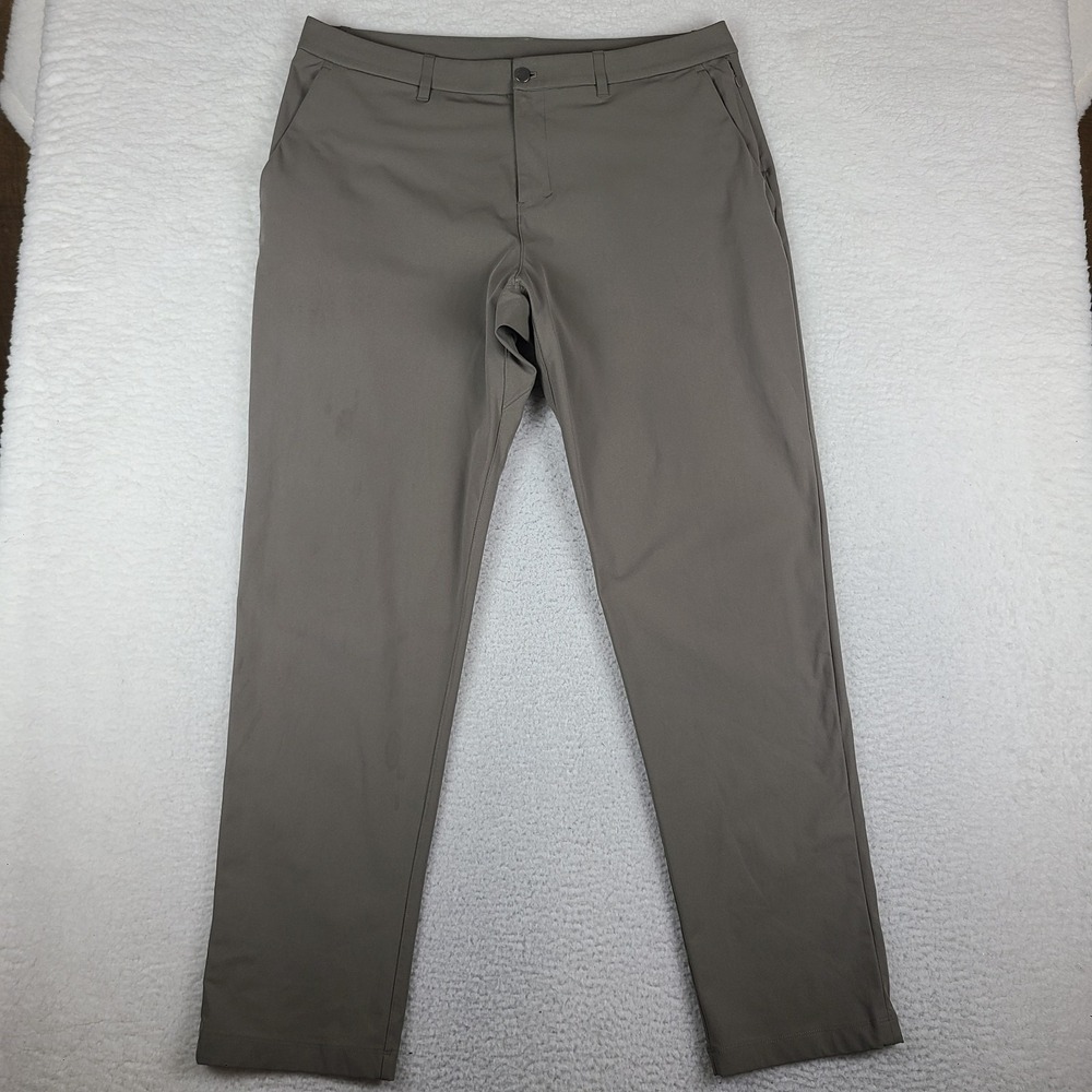 Lululemon ABC Pants Mens 40x34 Stone Beige Classic Performance Tech Golf LM5ARAT